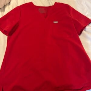 Figs Red Scrub Set